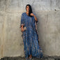 Cotton Ombre Beach Robe ¨C Loose Striped Bikini Cover-Up Dress, Vacation Maxi Kimono
