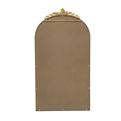 Arched Wall Mirror With Metal Frame, Wall Mirror For Living Room