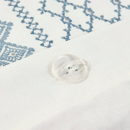 Full/Queen Cotton Printed Duvet Cover Set with Chenille