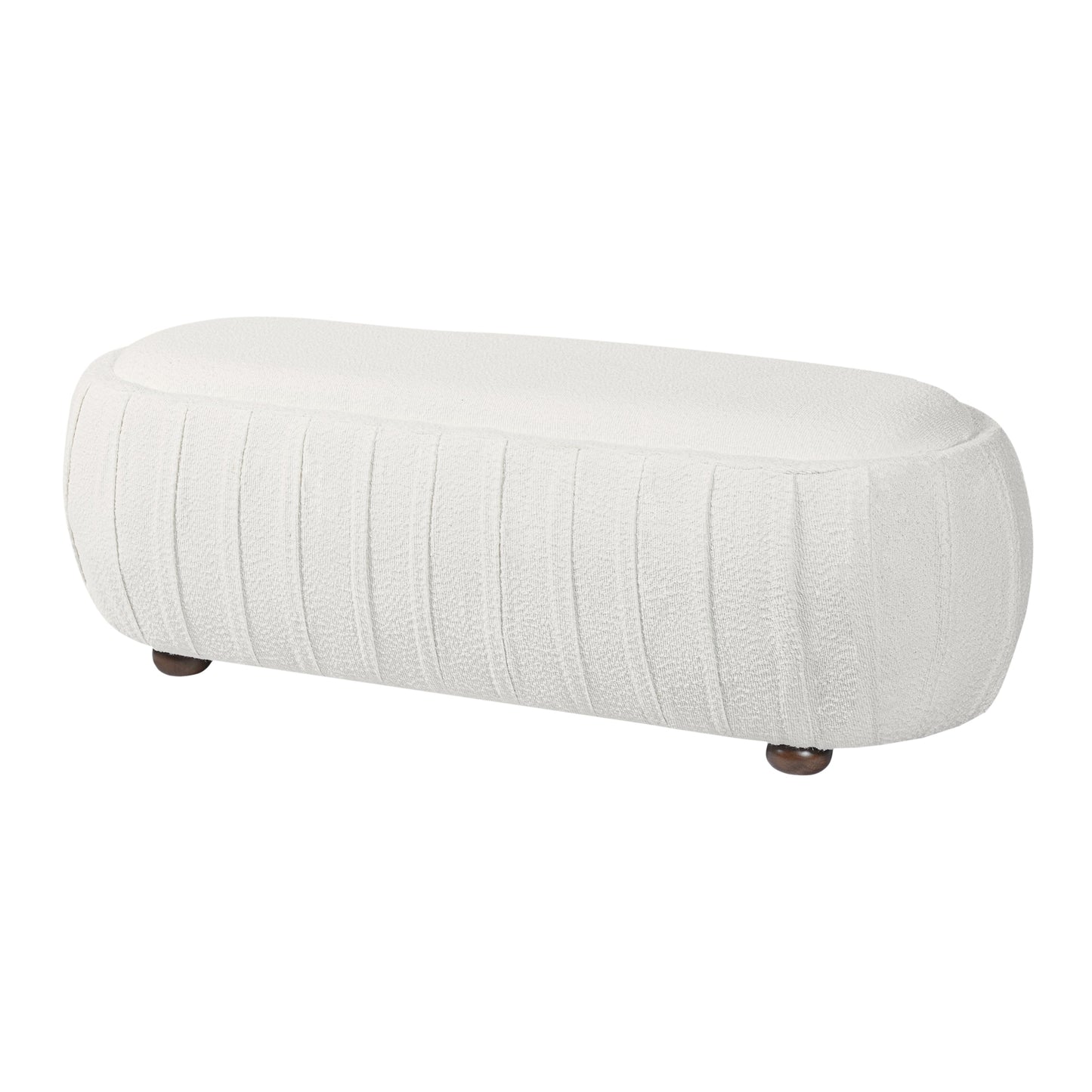Upholstered Ottoman, Oval Shape