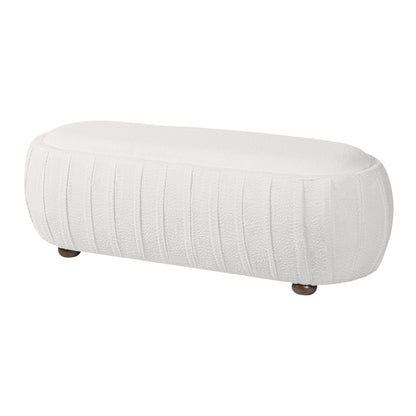 Upholstered Ottoman, Oval Shape