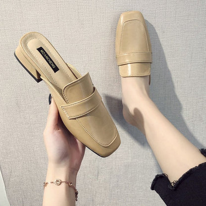 Women's Square Toe Mule Slippers