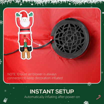 7ft Hanging Christmas Inflatable Santa with Dog