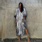 Cotton Ombre Beach Robe ¨C Loose Striped Bikini Cover-Up Dress, Vacation Maxi Kimono