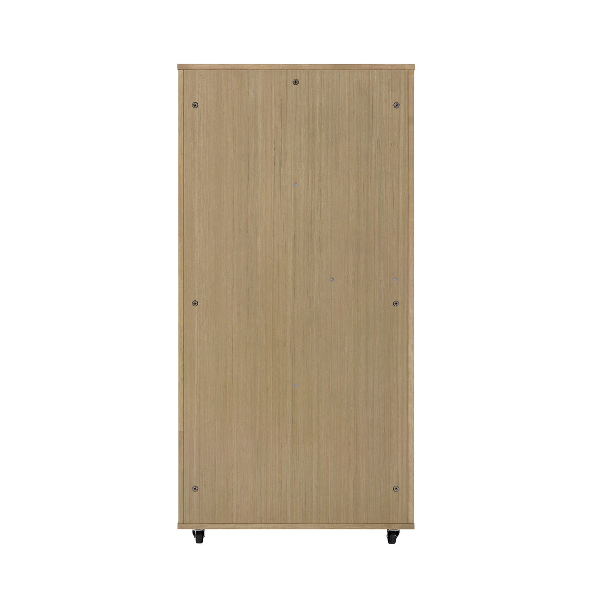 Basia Rubber Wood Cat Cabinet with Wheels