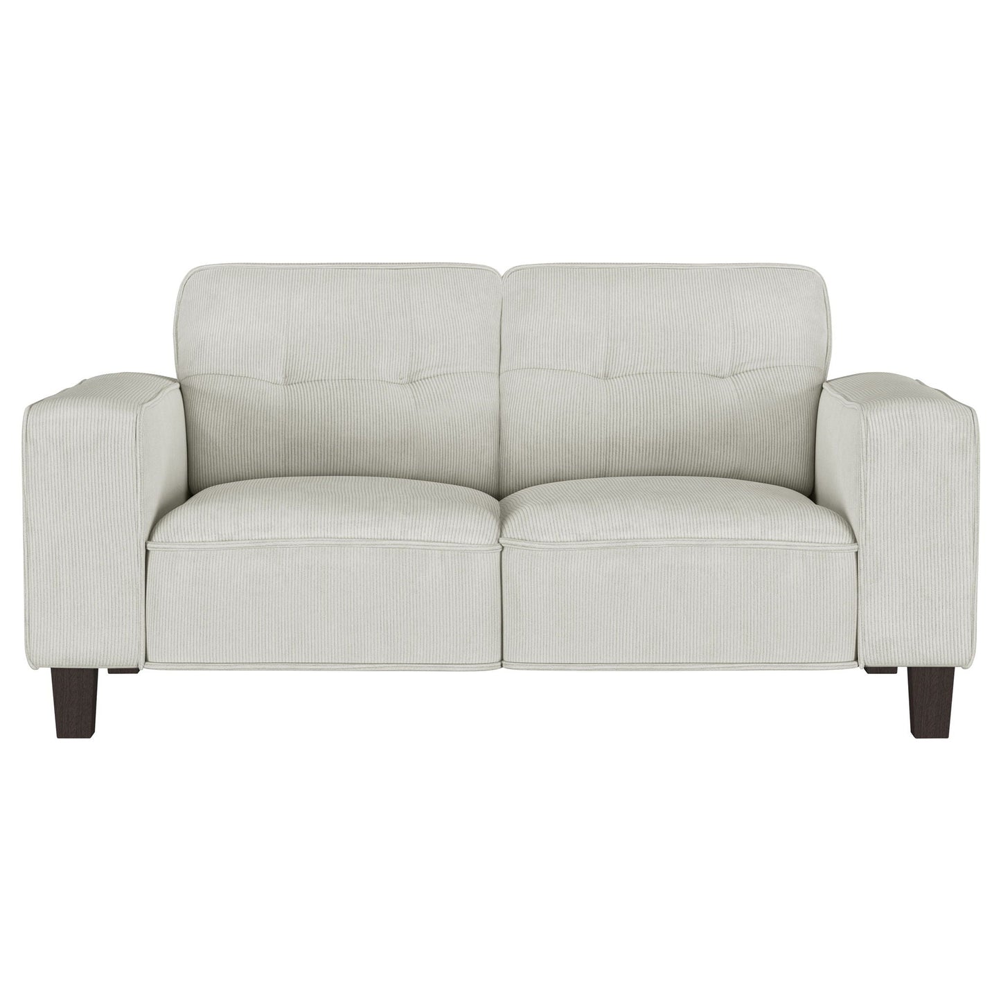 Xana - Track Arm Tufted Loveseat - Greige