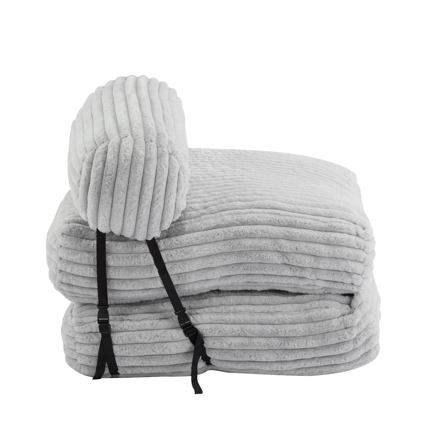 Latina Indoor Foldable Bean Bag Lounge Chair - Light Gray