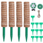 4Pcs Coco Coir Extendable Moss Pole for Climbing Plants Plant Support with 10 Labels 6.6Feet Jute Rope 6.6 Feet Fasten Strap 65.6 Feet Twist Tie Indoo