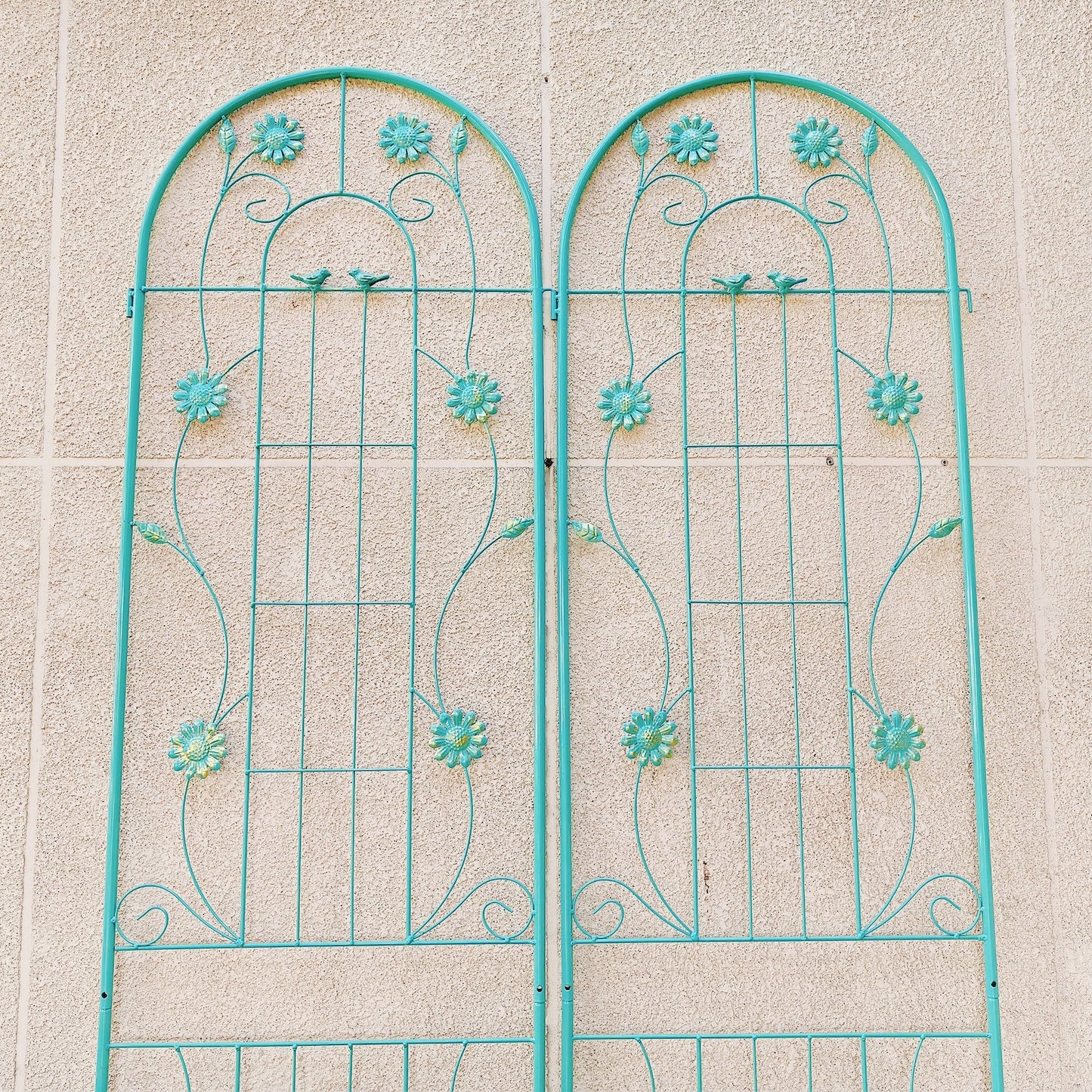 4 Pack Metal Garden Trellis 86.7'' x 19.7'' Rustproof Trellis for Climbing Plants