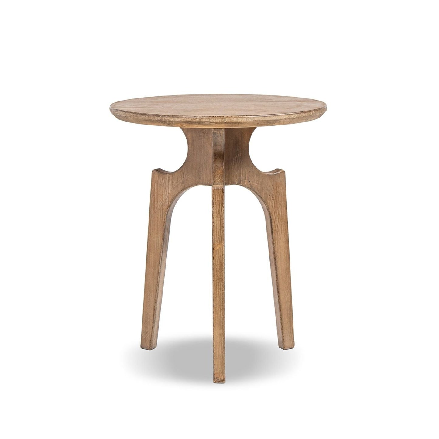 Carmel - Round Side Table - Antique Brown