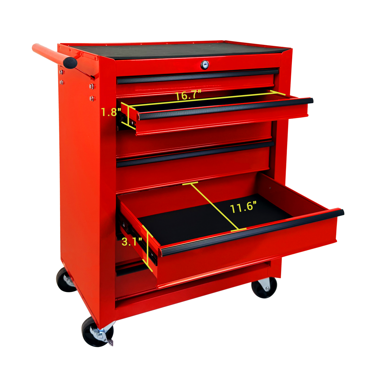 Rolling Metal Tool Chest with 7 Drawers - 20" Steel Cabinet