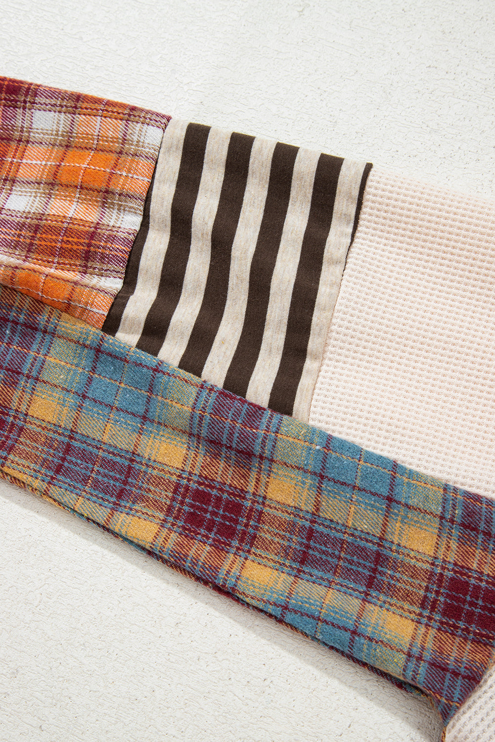 Mackenzie Plaid Patchwork Half PLUS Pullover