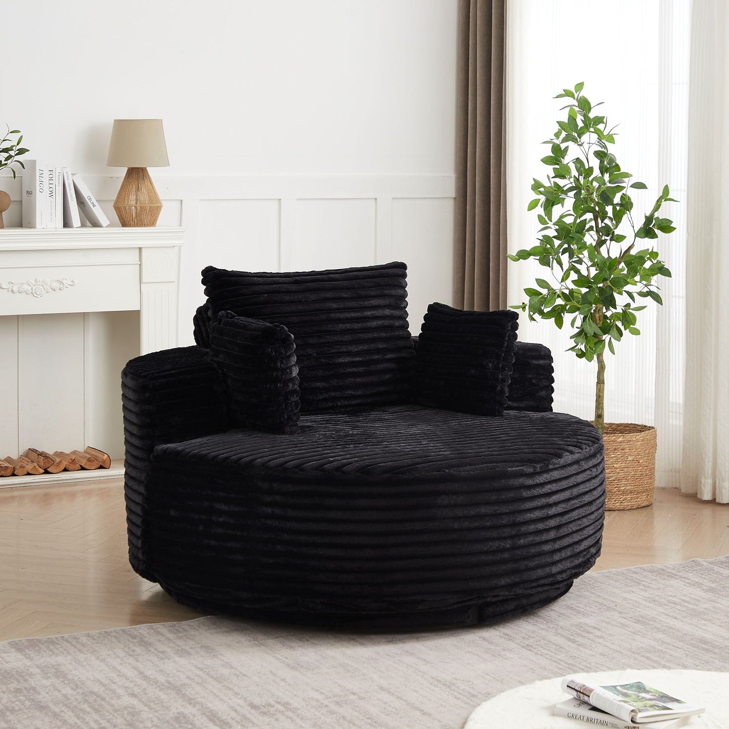 Swivel Chair With 360° Rotation For Living Room