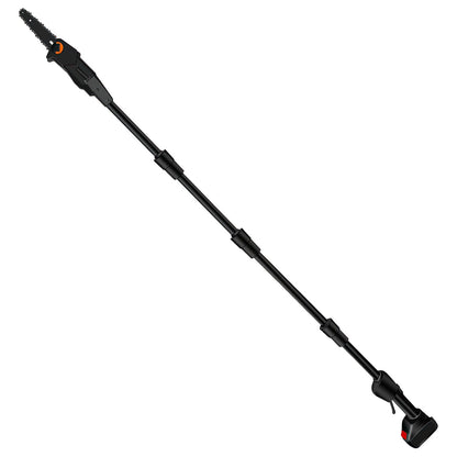 6in Cordless Pole Saw 7.4FT Maximum Extendable Length 35FT/S Speed Electric Pole Chainsaw 2Pcs 1.5Ah Batteries And Charger Included For Pruning Trimmi