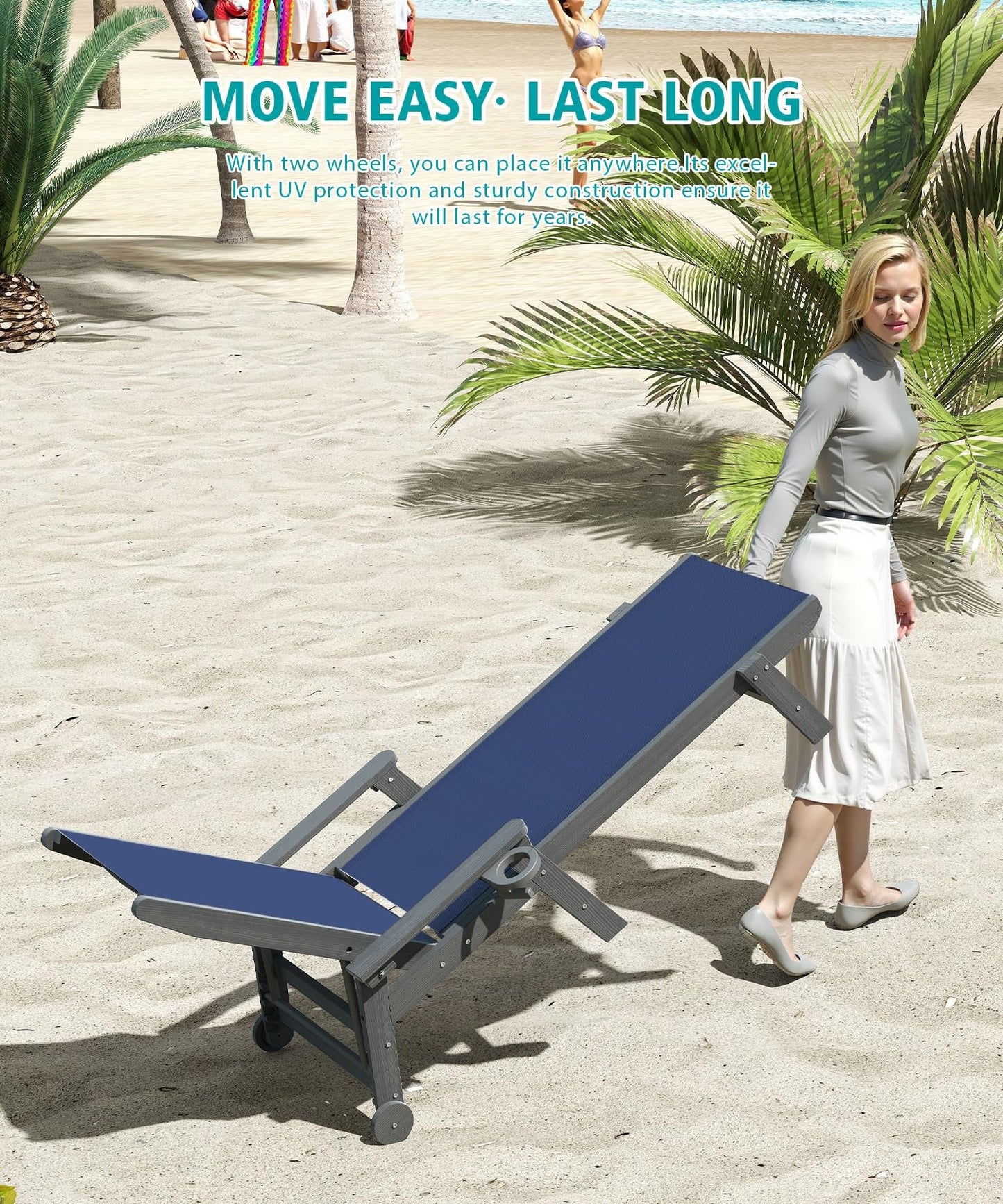 Outdoor Pool Lounge Chairs Set of 2