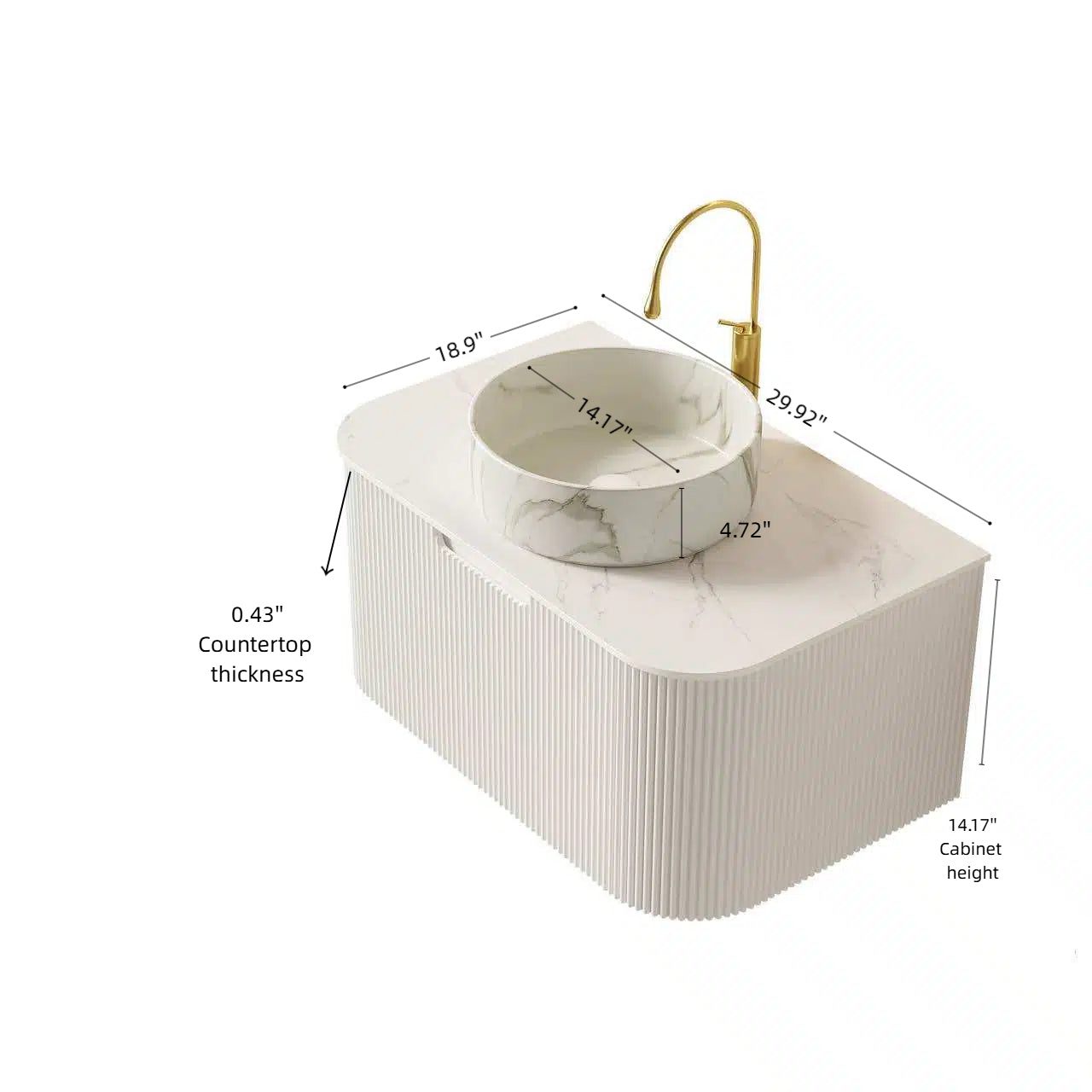 DINA 30" Bathroom Vanity and Sink