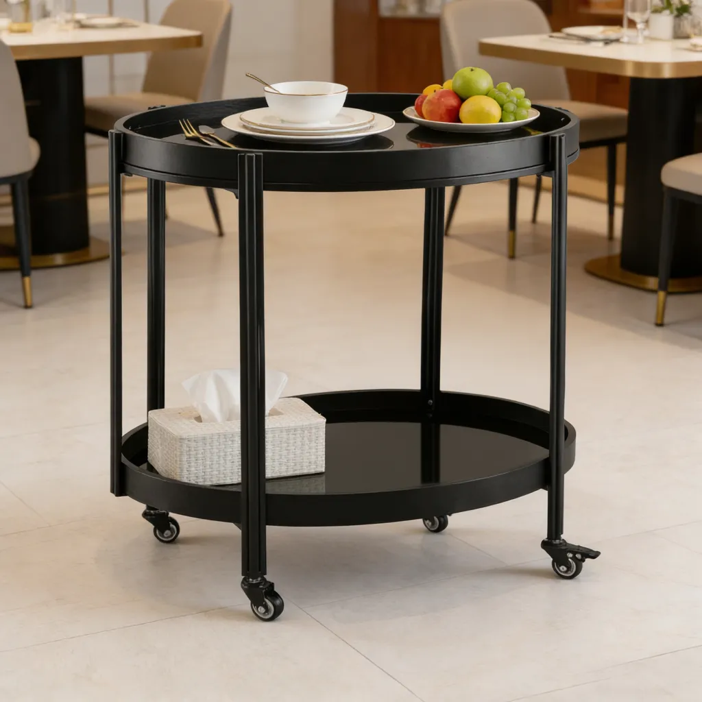 Oval Kitchen Island & Bar Cart