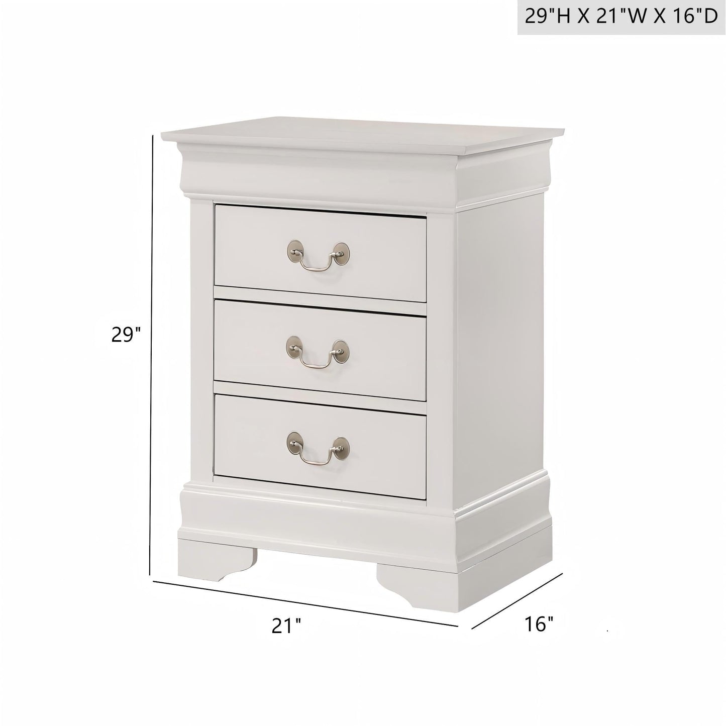 Louis Phillipe - Nightstand - Wood