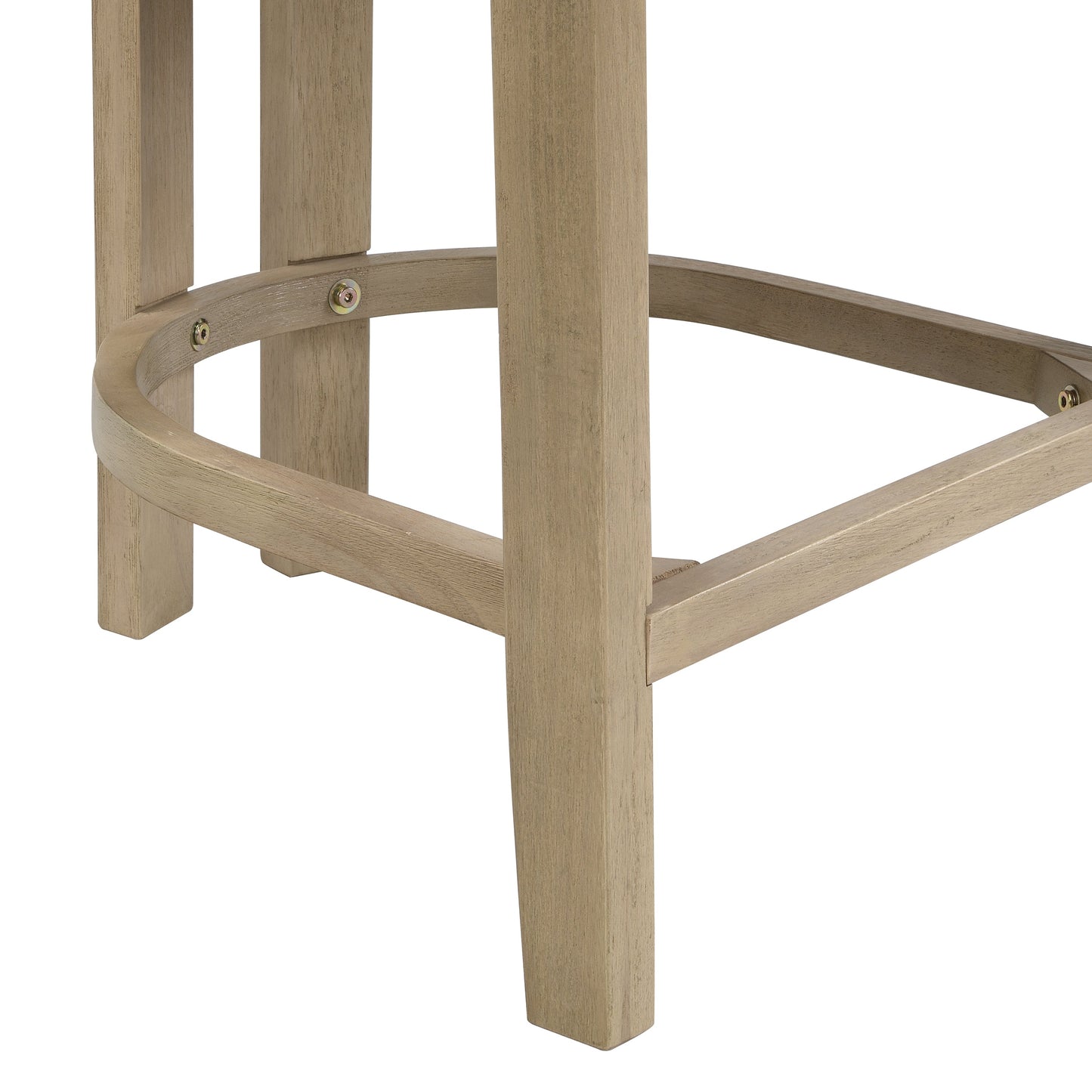 26" Counter Height Bar Stool, Upholstered Counter Stools (Set of 2) - Light Ash + Beige