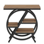 Modern Narrow End Table With 3 Tier Shelves