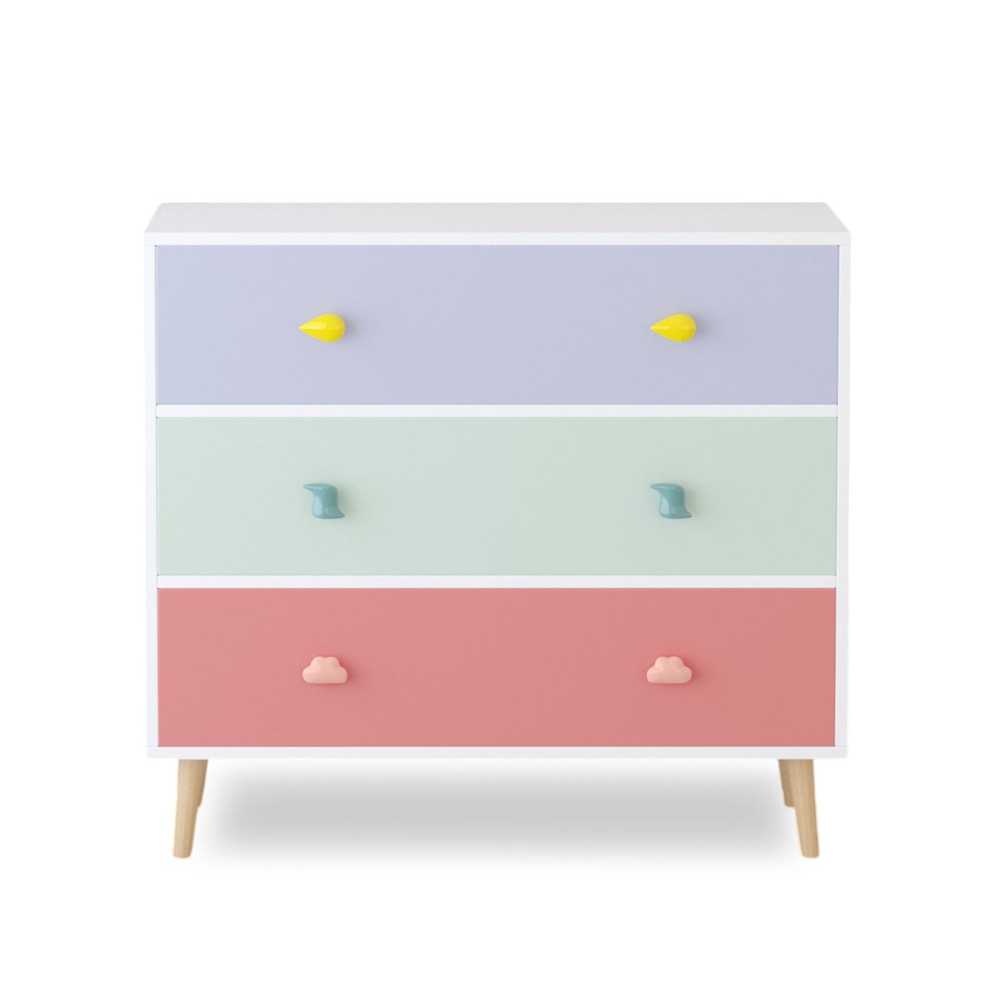 3 Drawer Dresser Storage Cabinet With Anti-Tip Safety