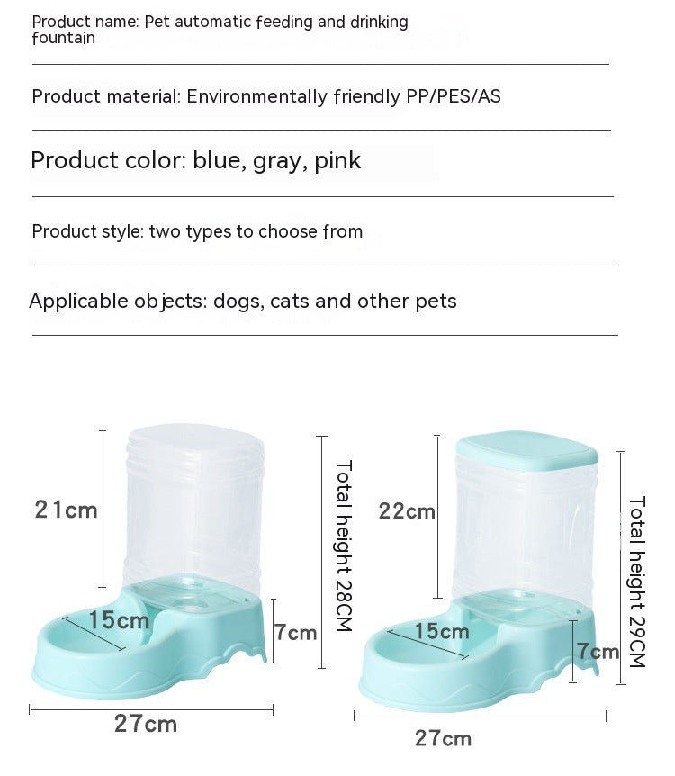 Large Capacity Dog Bowl 38L Combination Grain Bucket Pet Supplies
