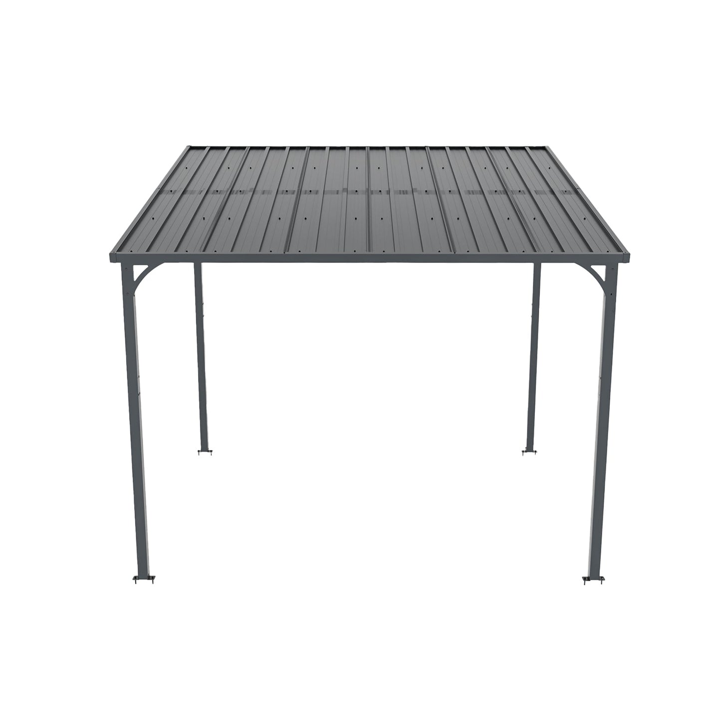 Outdoor Pergola 8' x 10' Metal Inclined Roof