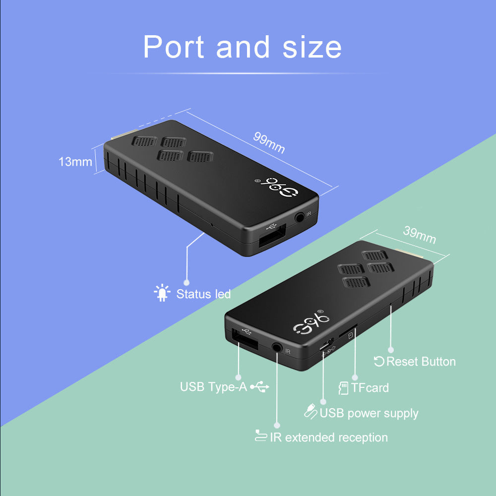 New G96TV Dongle Allwinner comes with 5 accessories H313 Android 13 Dual WIFI Bluetooth HD Android TV BOX