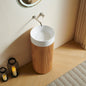 JINBO 16" Freestanding Cylindrical Bathroom Vanity Cabinet