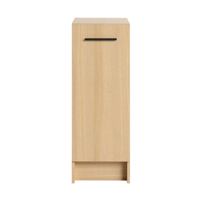 Slim Freestanding Bathroom Storage Cabinet - Light Oak