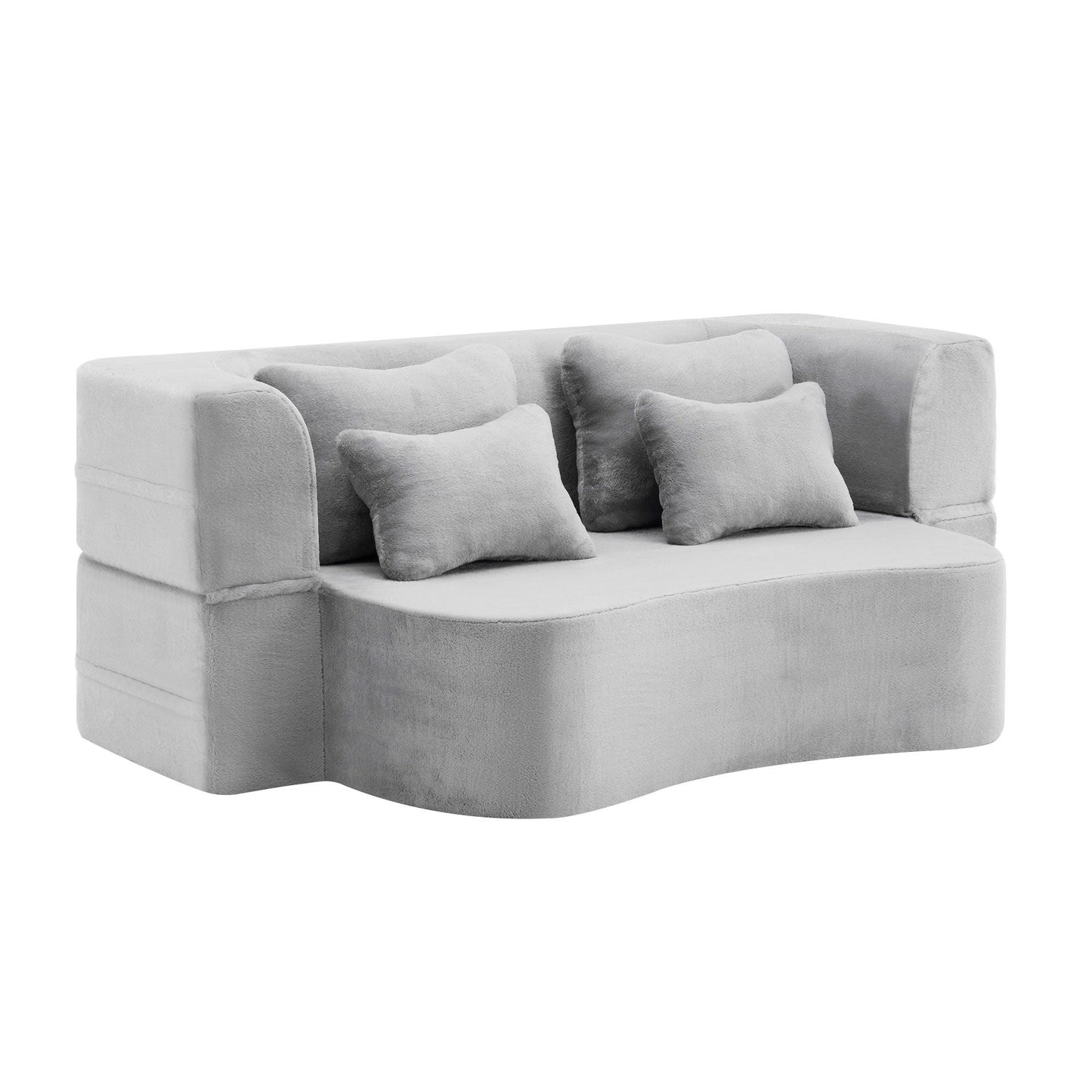 Modern Floor Sofa With 4 Pillows