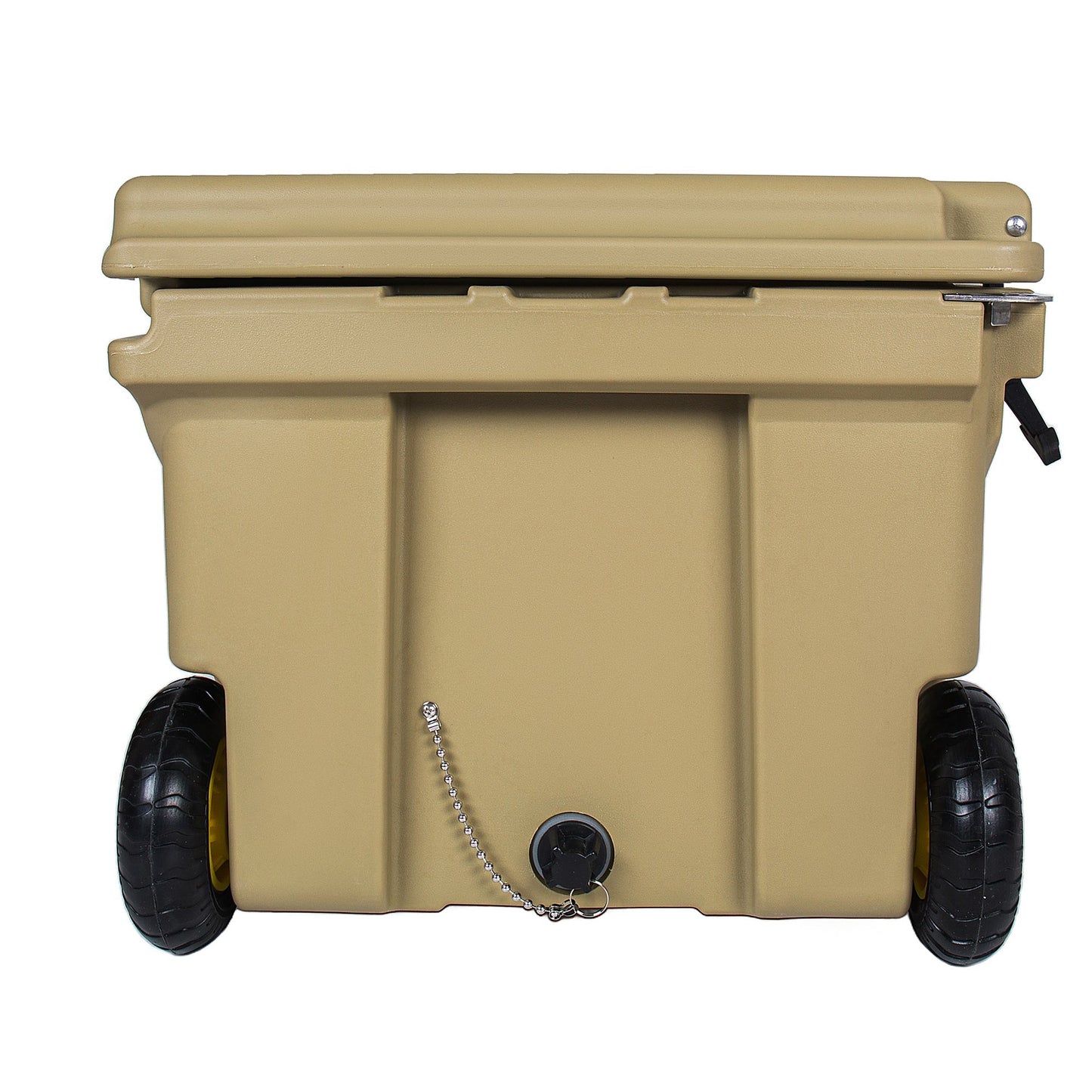 65 Quart Khaki Cooler, Ultra-Tough Hard Shell Ice Chest