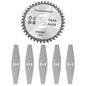6Pcs High Carbon Steel Alloy Weed Cutter Attachments 5Pcs Metal Blades 1Pc Circular Saw Blade 6in Suitable for Weed Trimming Bush Pruning Tree Cutting