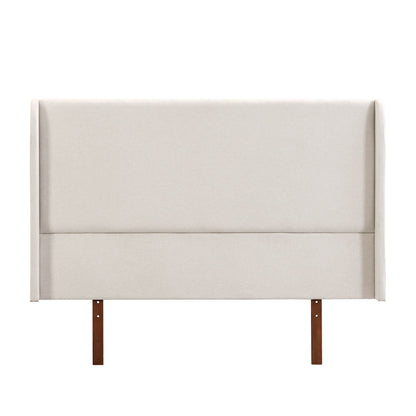 King Size Platform Bed With Upholstered High Headboard - Brown
