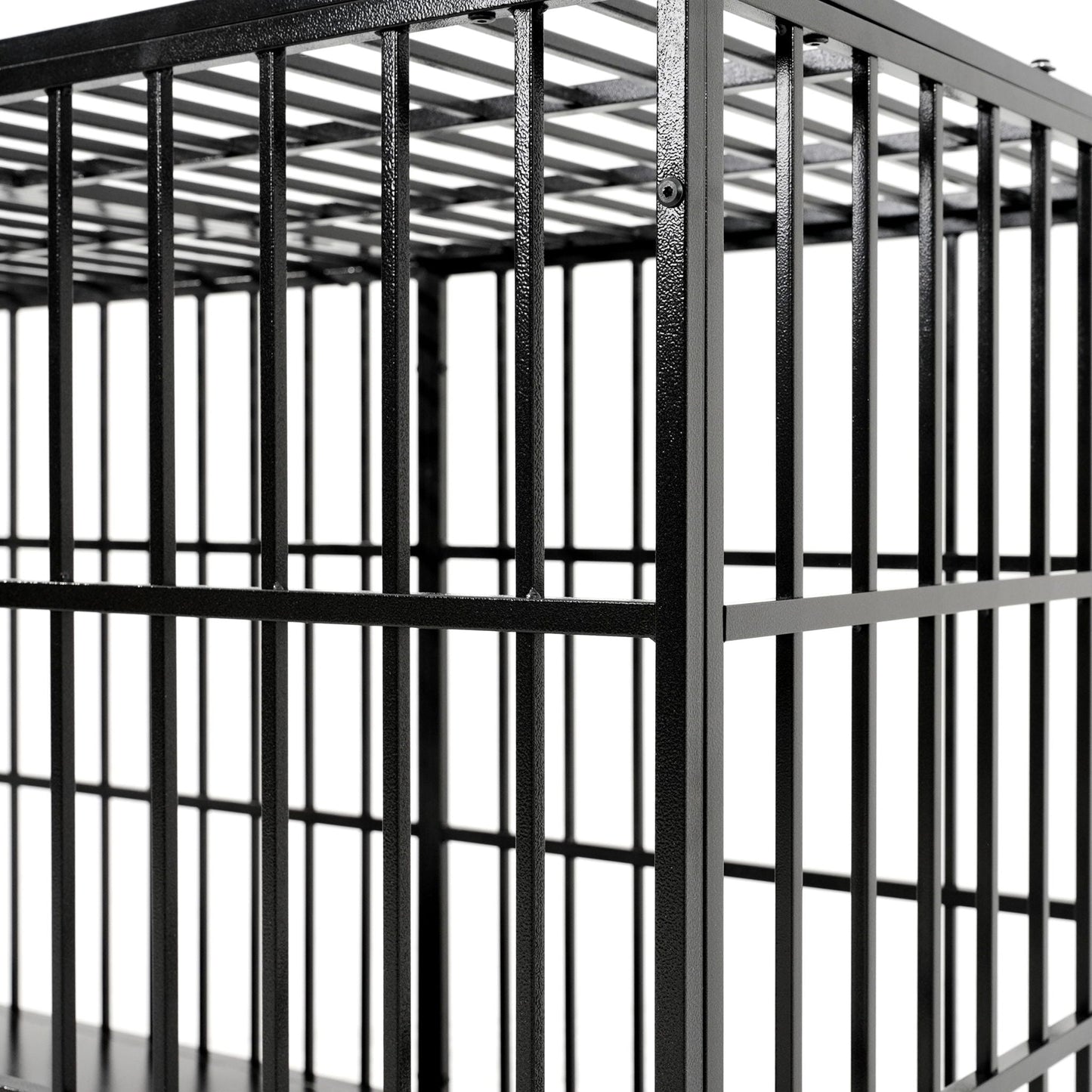 Extra Large Heavy Duty Dog Crate With Removable Pans For Dogs - Black