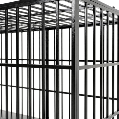 Extra Large Heavy Duty Dog Crate With Removable Pans For Dogs - Black