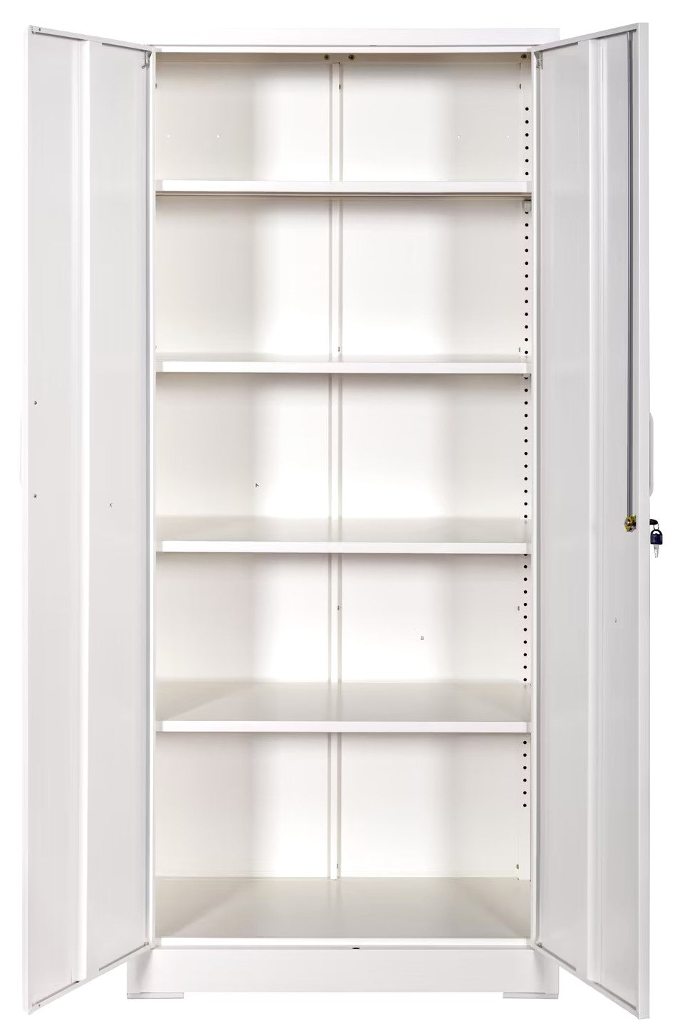 Container Furniture Direct Ironclad 71" Metal Storage Cabinet with Locking Doors and 4 Adjustable Shelves