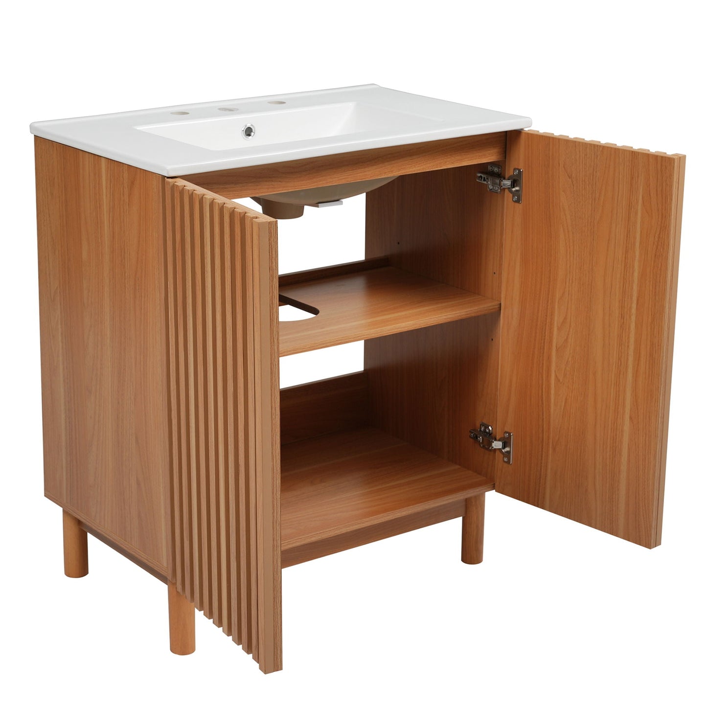 Traditional Bathroom Vanity With Ceramic Sink