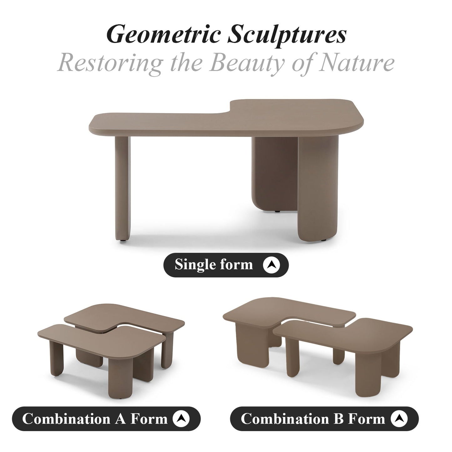 L-Shape Coffee Table For Living Room