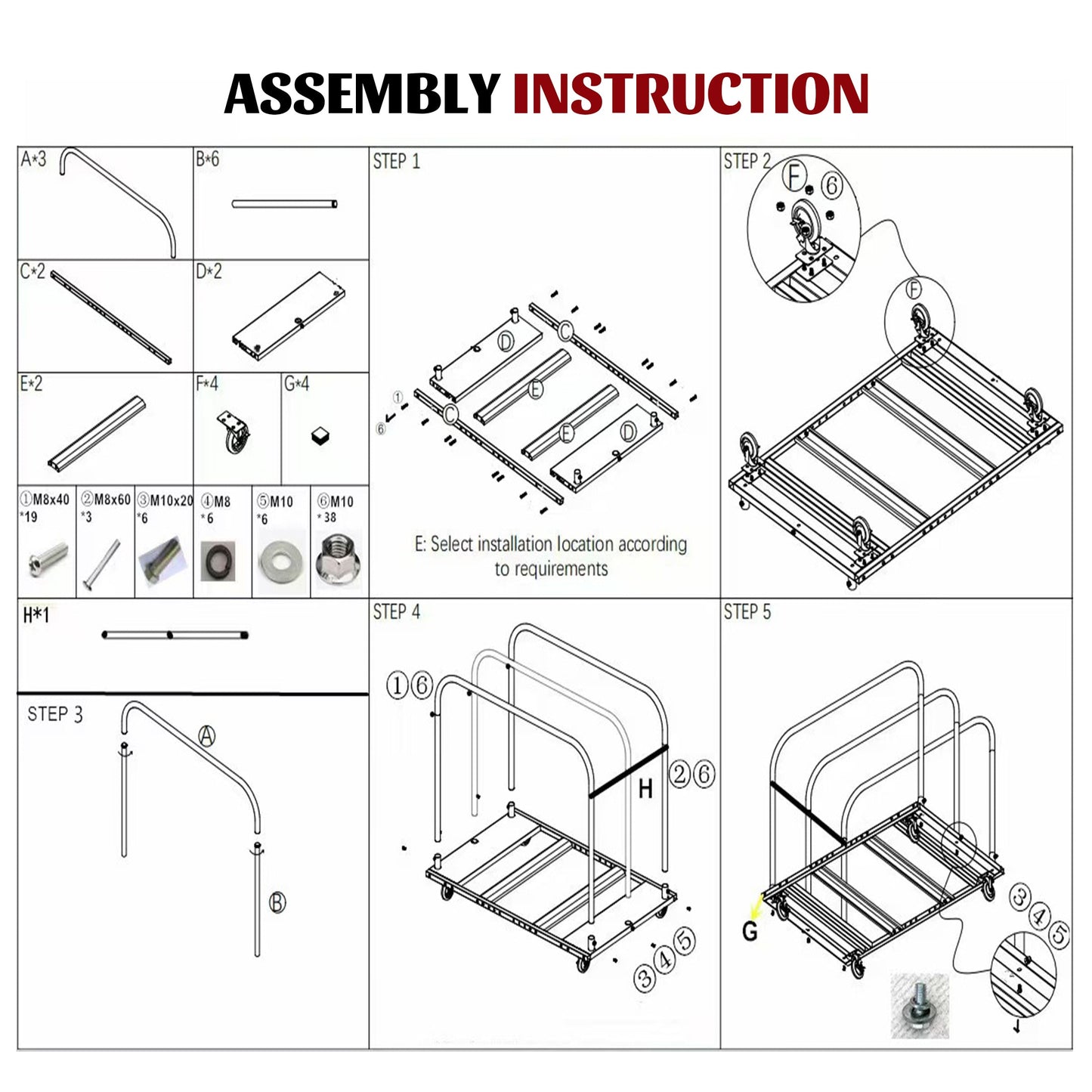 1000LBS Heavy Duty 2-in-1 Table Dolly