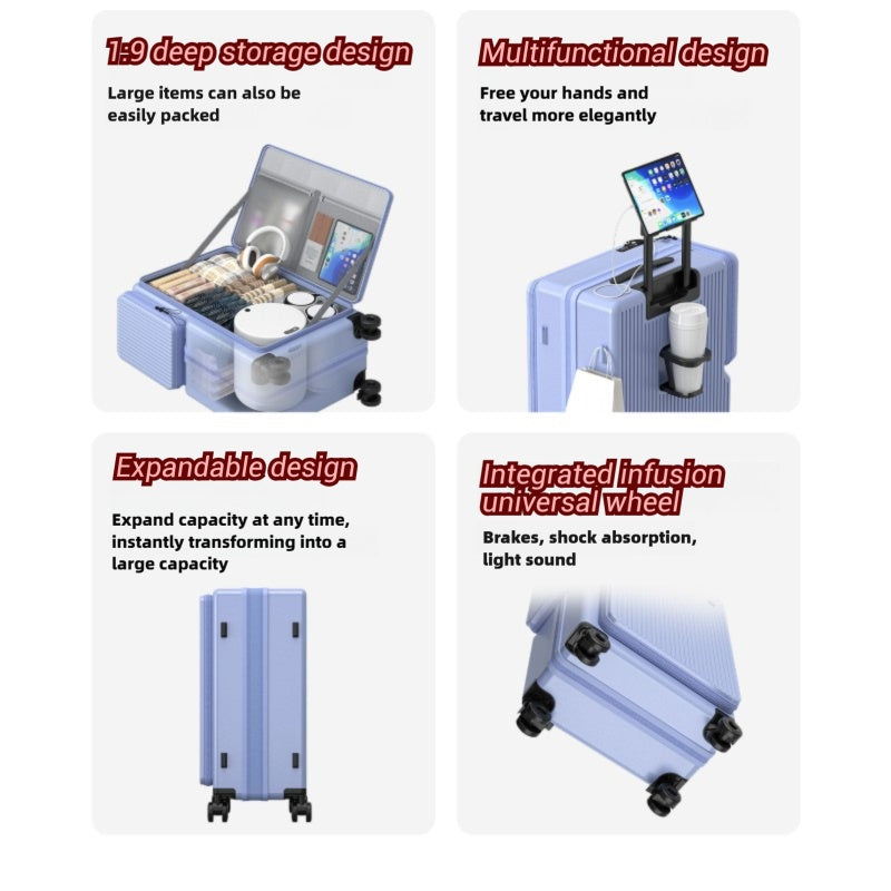 New 20 Inch,24 Inch Luggage Compartment, Large Deep Cabin Luggage Compartment, Side Opening Luggage Compartment, Luggage Rack With Pull Rod, Universal Silent Wheels, Password Box Travel Luggage