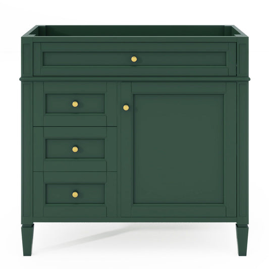 Bathroom Vanity With 2 Drawers and Tip-Out Storage Cabinet