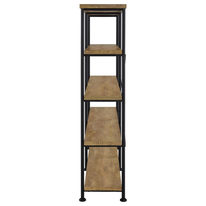 Analiese 63-inch 4-shelf Double Bookshelf Mango
