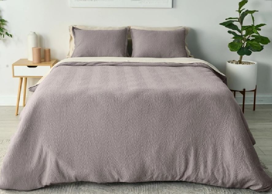 BedGear Performance Duvet Set, Queen - Taupe/Arrowhead