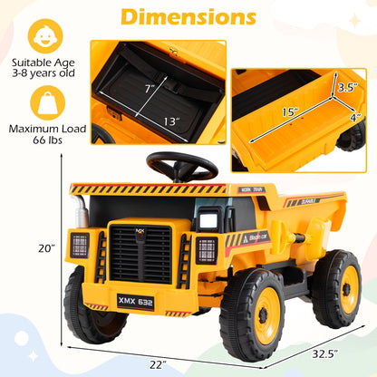 24V Electric Dump Truck Ride-On Toy with Remote Control