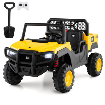 24V Ride-On Dump Truck 2-Seater with Remote Control - Yellow