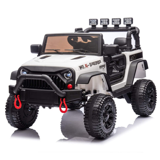 HIFINE 24V Kids Ride On Car W/Parents Remote Control, White