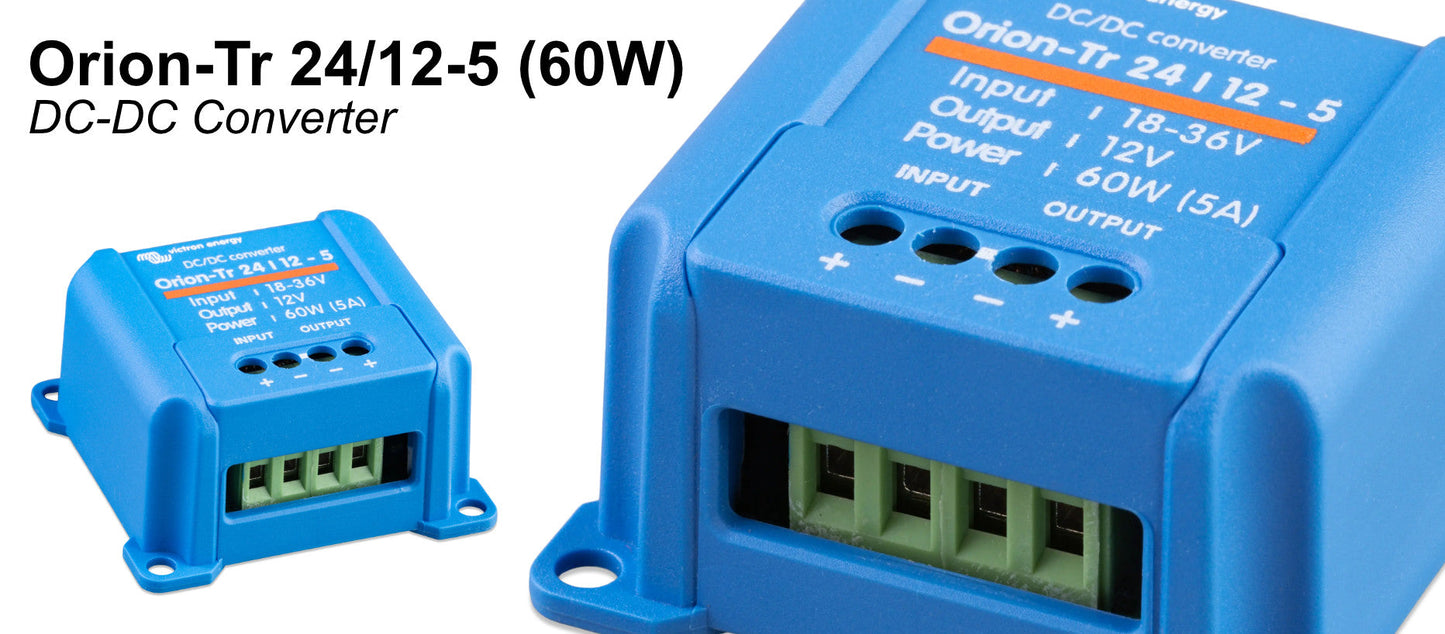 DC-DC Converters: step up/down transformers for 12V, 24V & 48V