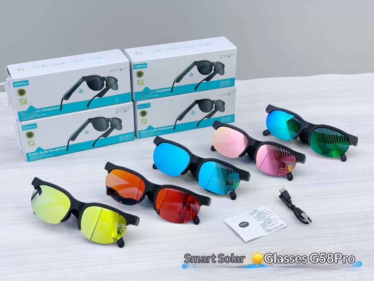 AI-Powered Bluetooth Earphone Glasses for Smart Translation and Clear Communication