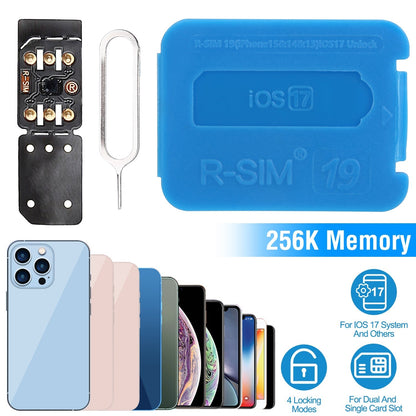 R-SIM19 Nano Unlock RSIM Card Fit for IOS Phone 15 14 13 12 11 Pro Max XR X 8 7 iOS17